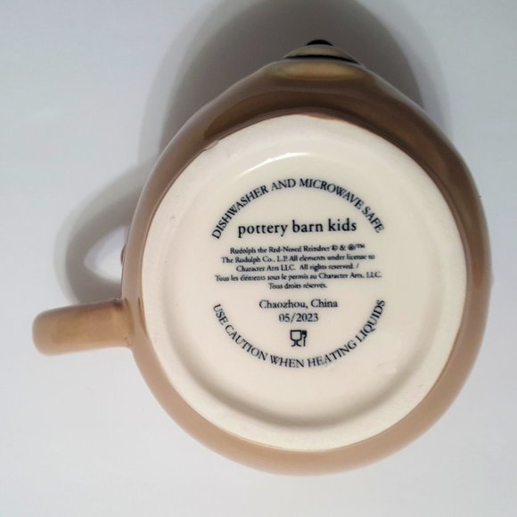 NEW RARE Pottery Barn Kids Set of 4 Rudolph Character Shaped Stoneware M… - Picture 6 of 9